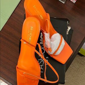 Fashion Nova Orange Heels Bold Statement
